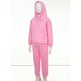 thumbnail image 2 of iiniim Kids Boys Girls Long Sleeve Hoodie Sweatshirt and Jogging Pants Set Athletic 2 Piece Tracksuit Sweatsuit Set Pink 2-3, 2 of 7