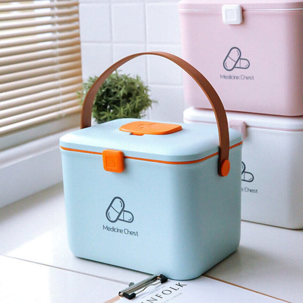 Plastic Medical Storage Containers Medicine Box Organizer Home