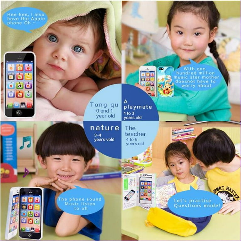 TRARIND Baby Toy Phone for 1 2 Year Old Boy Girl Fake Phone Toys with Music Baby Cell Phone Toys 6 to 12 Months Light Up Play Phone for Babies Kids