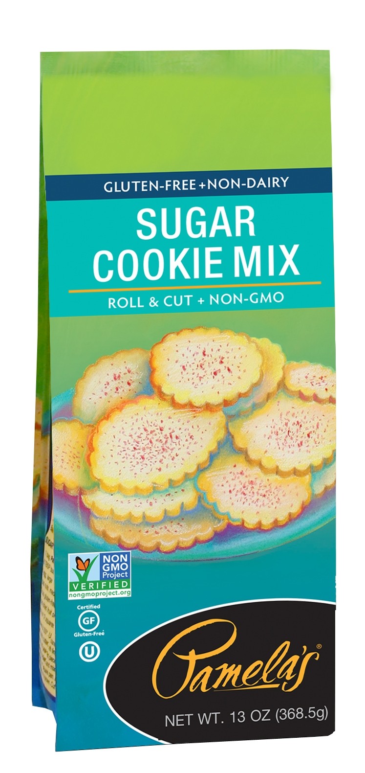 Pamela's Gluten Free Non Dairy Sugar Cookie Mix, 13 Ounce (Pack of 6