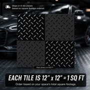 FlooringInc Nitro Pro Garage Tiles, Diamond, 40 Pack, 40 Sq/Ft. Graphite/Black