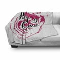 thumbnail image 3 of Saying Soft Flannel Fleece Throw Blanket, Baby Be Mine Hand-drawn Lettering on Scattered Swirled Vortex Background, Cozy Plush for Indoor and Outdoor Use, 70" x 90", Magenta Black White, by Ambesonne, 3 of 6