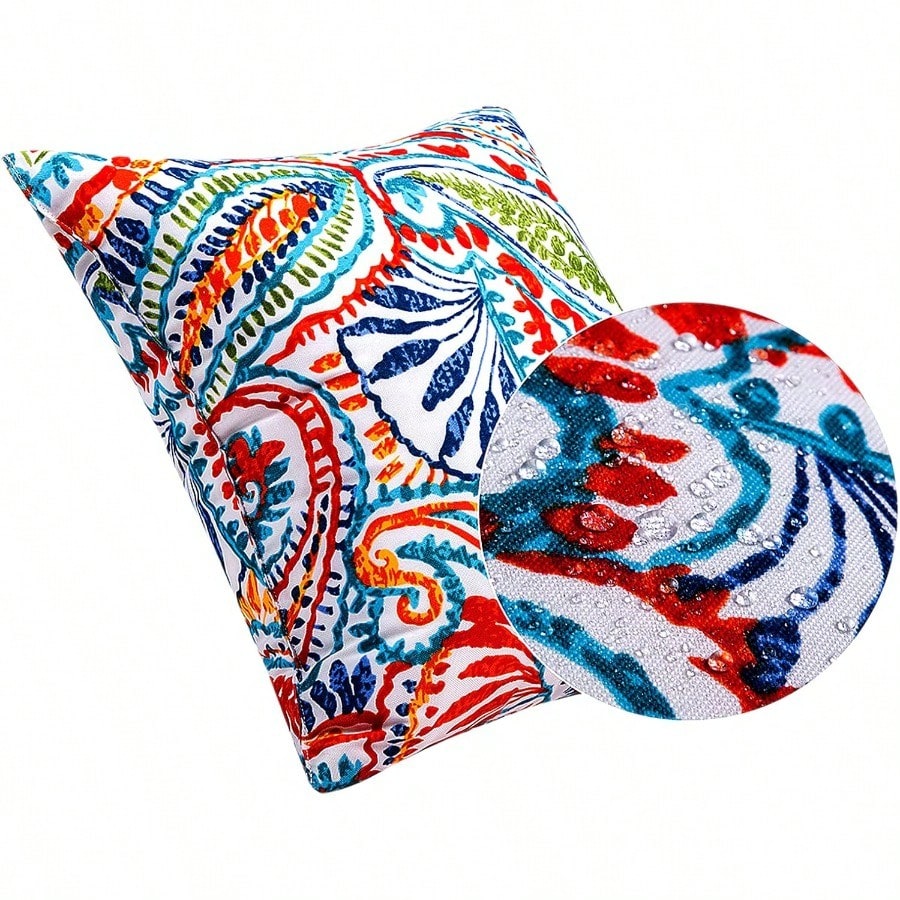 Outdoor Pillows Waterproof Set of 2 Outdoor Throw Pillows with Insert Included 18×18 Inch Outdoor Pillow for Patio Furniture