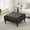 Black, variant on BRILHAMEZ Modern Linen Fabric Storage Ottoman Bench, Button Tufted Coffee Table Footrest Stool with Hidden Storage for Living Room and Bedroom, Gray