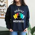 thumbnail image 4 of EcoLoom Heavily Meditated Meditation Yoga Long Sleeve Unisex Midweight Crewneck Sweatshirt, 4 of 4