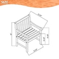 thumbnail image 2 of Amazonia Milano Solid Wood 100% FSC Patio Dining Armchair, 2 of 7