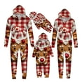 thumbnail image 4 of Nnhblu Christmas Family Pajamas Matching Set Xmas Holiday Zip Up One Piece PJs Women Men Kid Baby Hooded Sleepwear, 4 of 5