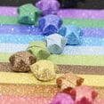 thumbnail image 4 of 21 Pcs Papier Étoile Origami Bricolage Mat Pailleté Bande de Papier Pliable Papier Origami, 4 of 10