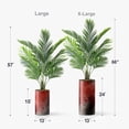 thumbnail image 4 of Artificial Tree in Modern Planter, Fake Areca Tropical Palm Silk Tree for Indoor and Outdoor Home Decoration - 57" Overall Tall (Plant Pot Plus Tree), 4 of 5