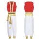 thumbnail image 3 of Trajes de juego de rol de príncipe árabe para niños, traje de fiesta de Halloween, chaleco y pantalones sueltos, 2 uds., 3 of 5
