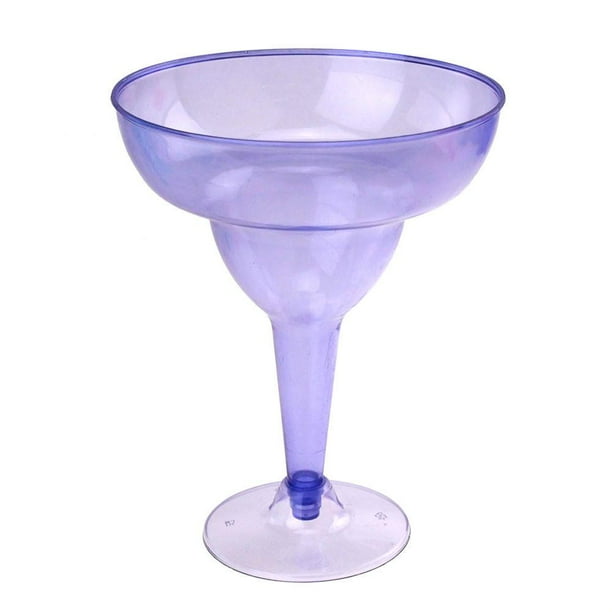 Plastic Margarita Glass Cups, 6Inch, 6Piece, Purple