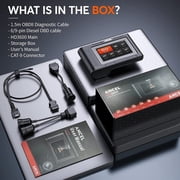 Ancel HD3600 Engineer Machinery Diagnostic Scanner Heavy Duty Scanner Construction Machinery Scan Tool Diesel Heavy Truck Scanner OBD2 Scan All System Code Reader DPF Regeneration for Truck Pickup
