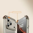 thumbnail image 4 of for iPhone 17 Pro Metal Bumper Case, No Backplane Design, Aluminum Frame Slim Fit Cover, Compatible with Mag-Safe, Four Corners Shockproof Drop Protection for iPhone 17 Pro, Orange, 4 of 10