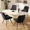 Black, variant on 2-Piece / 4-Piece Modern Dining Chair Sets with Thickened Cushions Premium Fabric Upholstered Kitchen Chairs Sturdy Metal Legs 300 lbs Capacity for Dining Room Living Room Office
