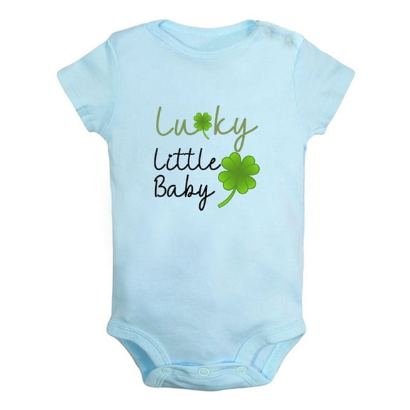 Baby Lucky Little Baby Funny Rompers Newborn Baby Bodysuits Infant Jumpsuits Kids Cotton Graphic One-Piece Outfits