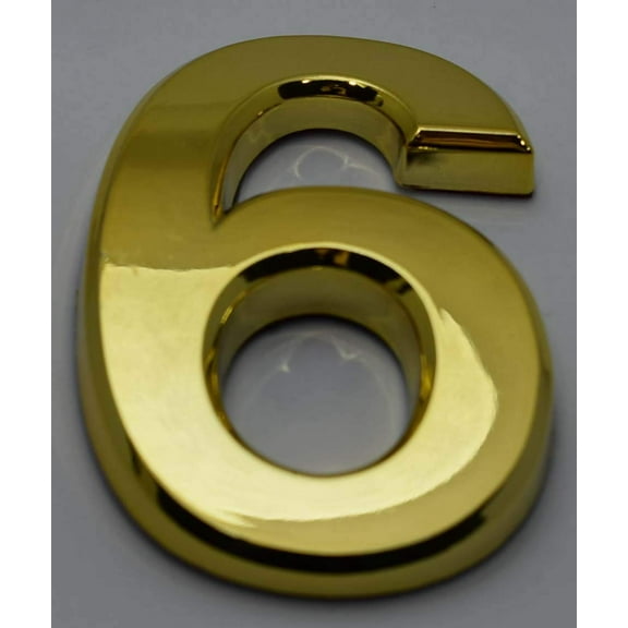 Apartment Number Sign/Mailbox Number Sign, Door Number Sign. Number 5 Gold(Gold,3D, Size 2.75 x 1.75, Comes with Double Sided Tape)- The Maple line.