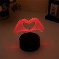 thumbnail image 2 of 1 lámpara de noche Love 3D, lámpara de ilusión óptica 3D con tacto, luz ambiental que cambia de 7 colores para dormitorio, 2 of 6