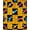 Black Yellow Multicolor, Pattern 3, variant on Design&I 9'x12' Washable Area Rug Vinyl Record Retro Music Design With Bold Spinning Disc Motif for Master Suite, Under Bed, Sleek Flatweave Pet Friendly