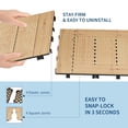 thumbnail image 4 of EuKer Acacia Wood Deck Tiles, 22 Pack Interlocking Floor Tiles with Non-Slip for Outdoor & Indoor Use, Natural Wood, 4 of 7