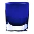 thumbnail image 2 of 8" Mouth Blown Crystal European Made Cobalt Blue Pocket Shaped Vase, 2 of 3