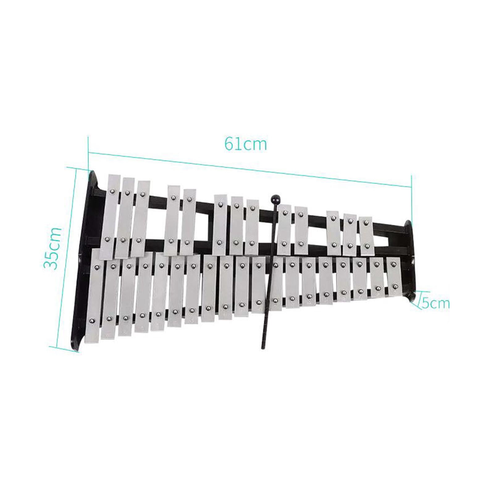 LeeQinersw 32 Notes Glockenspiel Xylophone Bell Percussion Instrument Kit for Kids Beginner