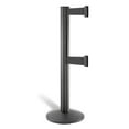 thumbnail image 1 of Lavi Industries 50-3100DL-WB-BK Double-Belted Crowd Control Post, 13 ft. Black, 1 of 1