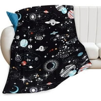 Galaxy Blanket Astronomy Gifts for Kids Boys Adults Glow in The Dark Space Blanket Fleece Warm Flannel Soft Plush All Season Celestial Throw Blanket for Sofa Bed Couch Starry Sky Lovers 50"X60"