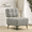 Gray, variant on EROMMY Accent Chair, Mid Century Modern Chair with Thick Cushion & Metal Legs, Linen Leisure Chair Comfy Side Corner Chairs for Living Room, Bedroom, Study Room, Entryway (Yellow)