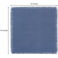 thumbnail image 3 of Cloth Napkins with Fringe Border - Set of 12 Soft Pure Cotton Blue Dinner Napkins - Reusable Lunch Brunch Spring Summer Dining Table Linen - 18 x 18 inches, 3 of 5