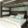 thumbnail image 2 of Max & Lily Solid Wood Modern Farmhouse Bunk Bed, L-Shaped Twin over Queen Bed Frame For Kids, 2 of 9