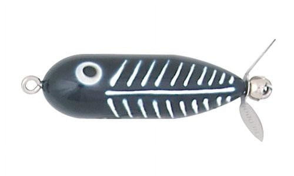 Heddon Baby Torpedo Prop Topwater Fishing Lure 2 1/2 - 3/8 oz - #4 Black  Shore Minnow