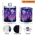thumbnail image 5 of Yayeee 4 Pack Qtip Holder Bathroom Cotton Swab Canister with Lid Clear Dispenser Set, Neon Jellyfish, 5 of 6