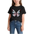 thumbnail image 2 of NAISIBABY Girls Graphic T-Shirt, Short Sleeve Soft Cotton Crewneck Kids Summer Fashion Tee Black 10T, 2 of 5