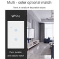 thumbnail image 3 of Smart Light Switch, Wall Switch with Glass Panel White Glass Touch Panel Switch with LED Backlight for Home Remote Control, 3 of 7