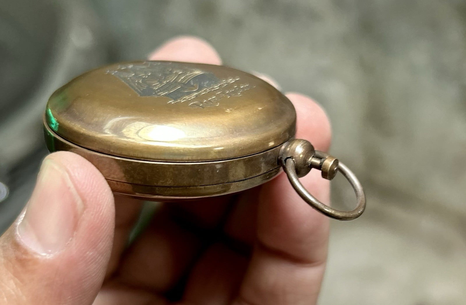 vintage nautical brass compass antique