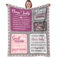 thumbnail image 1 of LHSHID Boss Lady Gifts for Women Throw Blanket Best Boss Day Birthday Gifts for Women for Bosses Female Supervisor Managergifts for Women Boss Lady Appreciation Day Gift Blanket, 1 of 7