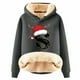 thumbnail image 1 of WILLBEST Sudadera con Capucha para Mujer, con Estampado de Letras Navideñas, de Lana Gruesa, Cálida para El Invierno Grande, 1 of 4