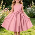 thumbnail image 2 of Splozh Dresses for Baby Girls Princess Dress Girls Sleeveless Dress Dance Party Princess Dresses Clothes Flower Girl Dress,Pink,7-8 Years, 2 of 9