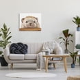 thumbnail image 2 of Stupell Industries Expressive Hedgehog Peeking Smiling Casual Animal Painting Gallery Wrapped Canvas Print Wall Art, Design by George Dyachenko, 2 of 7