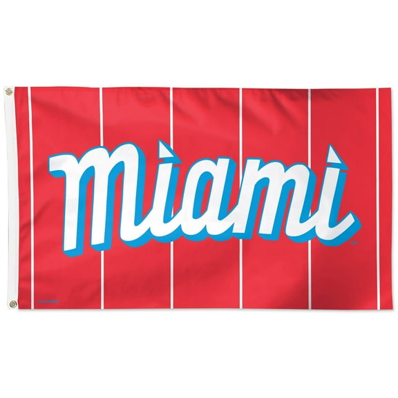 WinCraft Miami Marlins 3' x 5' Deluxe Single-Sided Flag