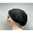 thumbnail image 4 of JUPA Place Black Unisex Slouchy Reversible Cotton Knit Beanie - Stylish Chemo Cap for Comfortable and Trendy WomenHeadwearHair Cover, 4 of 4