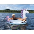 thumbnail image 3 of Pathfinder Inflatable 57" 1-Person Unicorn Float with Cool Ombre Design and Cupholder, 3 of 4