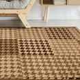 thumbnail image 6 of Vintage Houndstooth Geometric Power-Loomed Indoor Area Rug with Border, 7' x 9', Beige by Blue Nile Mills, 6 of 6