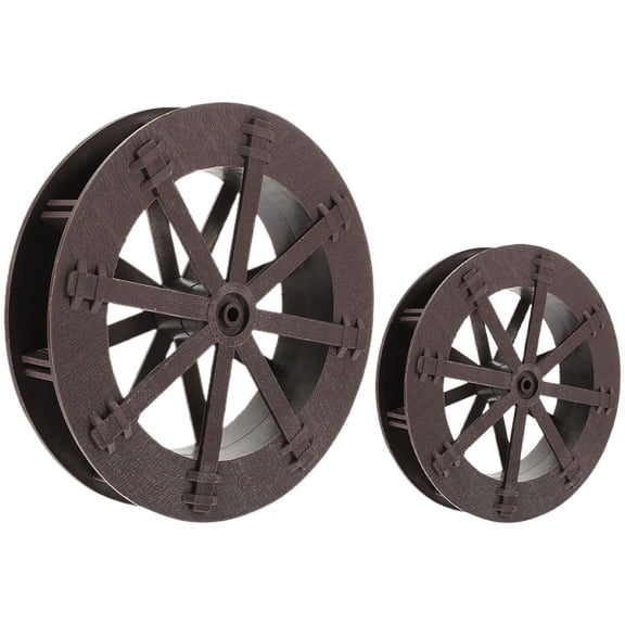 FOLOYORI 2-Pack Plastic Shui Waterwheel Fountain for Desktop Aquarium Decor and Office Table Ornament