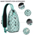 thumbnail image 2 of Boho dog aesthetic Dogs and hearts pattern Dogs and flowers print Print Sling Backpack Anti-theft Travel Bag, Multiple Compartments, Lightweight and Durable, Fashionable appearance, Ideal for city wal, 2 of 6