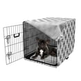 thumbnail image 5 of Compass Dog Crate Cover, Nautical Pattern Sailing Journey Pirate Ship Yacht Sailing Adventure, Easy to Use Pet Kennel Cover Small Dogs Puppies Kittens, 7 Sizes, Charcoal Grey and White, by Ambesonne, 5 of 6