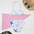 thumbnail image 6 of Shadoumai Girls Swimsuit Ruffle Bikini Sets Spaghetti Strap Tankini Set 3 Pieces Cut Out Girls Bathing Suit&nbsp;size 8, 6 of 8