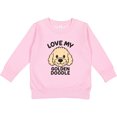 thumbnail image 2 of Inktastic Love My Golden Doodle Tan Toddler Sweatshirt, 2 of 4