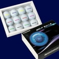 thumbnail image 2 of 12 Pack Upgraded Glow in The Dark Golf Balls Light up Led Golf Balls Night Golf Gift Sets for Men Kids Women (6 Colors in one), 2 of 6