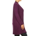 thumbnail image 2 of Women's Plus Size Casual Long Sleeves Loose Fit Side Pockets Solid Cardigan, 2 of 5